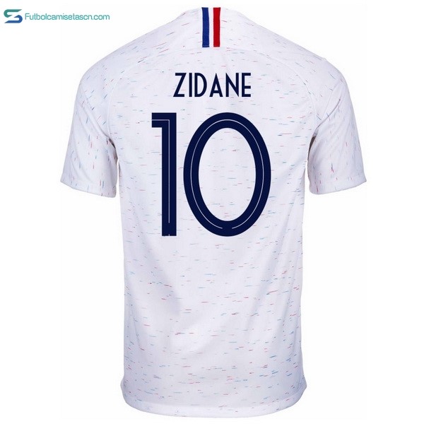 Camiseta Francia 2ª Zidane 2018 Blanco